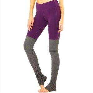 ALO YOGA Goddess Leggings - Purple and Gray Size Small